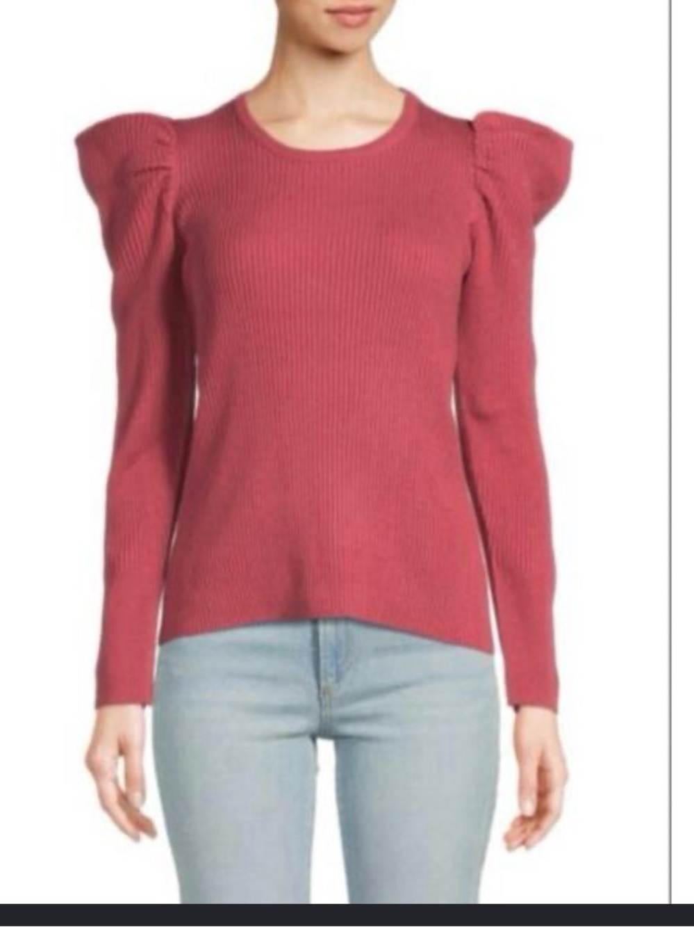 NWT Joe’s Jeans Pink Ribbed Shoulder Long Sleeve Sweater Xl